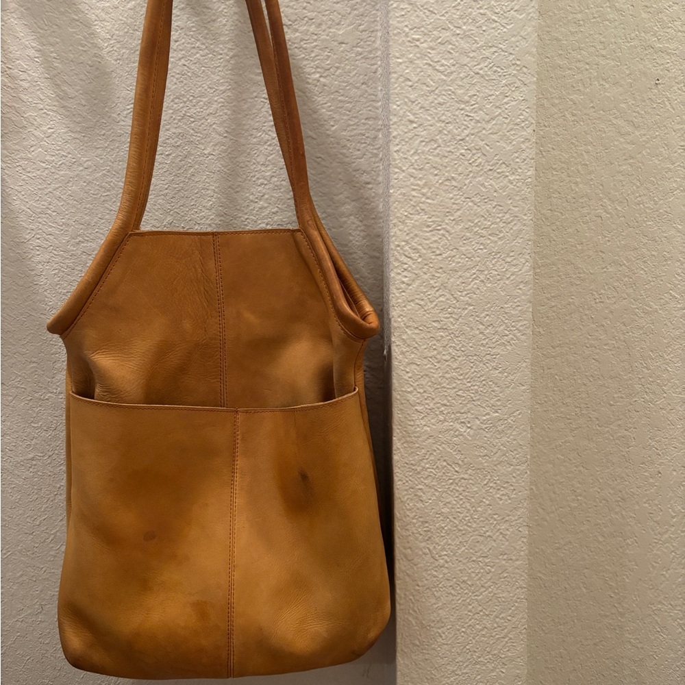 Able Meskel Tan Leather Tote Bag